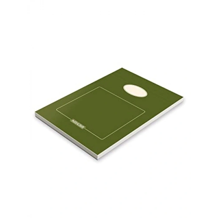 A5 Karton Kapaklı Bloknot - 80 Yaprak, Düz, Yeşil