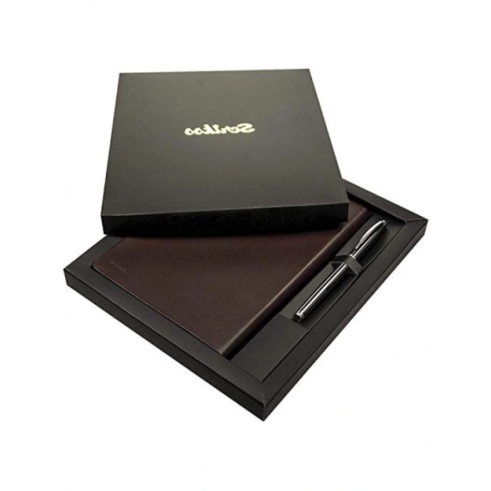 A5 Sert Kapak Defter ve Tükenmez Kalem Seti - Siyah