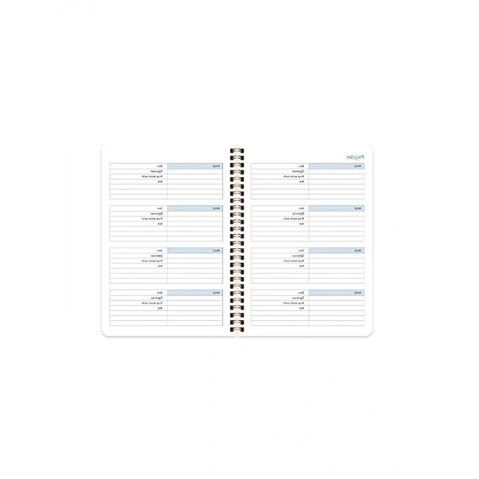 A5 Spiralli Akademik Ajanda, Çiçek Desenli