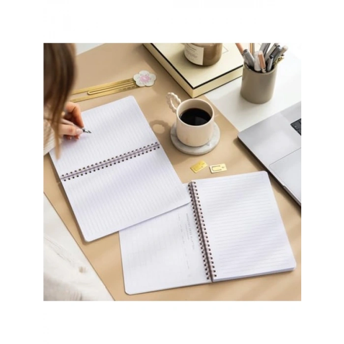 A5 Spiralli Çizgili Okul Defteri Seti - 2li