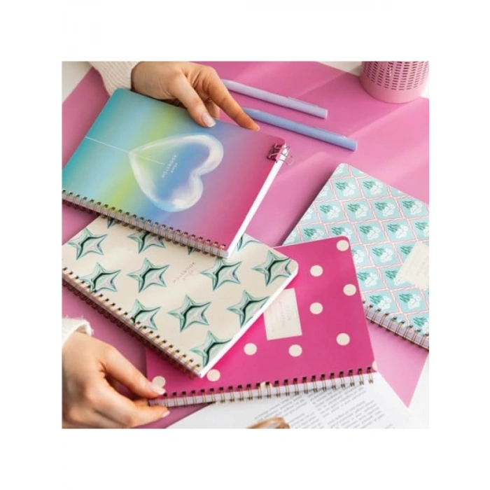 A5 Spiralli Çizgili Okul Defteri Seti - 4lü