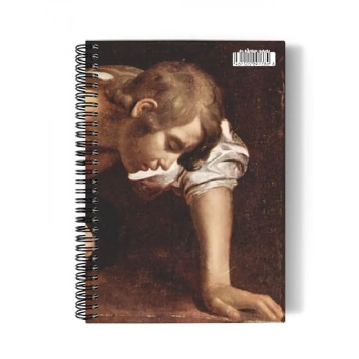 A5 Spiralli Defter, 100 Sayfa Çizgisiz Tasarım, Caravaggio Temalı