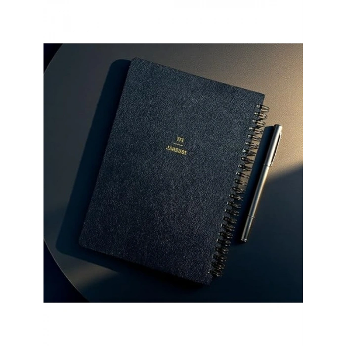A5 Spiralli Defter, Hedef ve Egzersiz Planlayıcı, 132 Sayfa ve Suni Deri Kapak ile