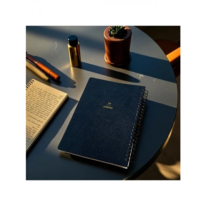 A5 Spiralli Defter, Hedef ve Egzersiz Planlayıcı, 132 Sayfa ve Suni Deri Kapak ile