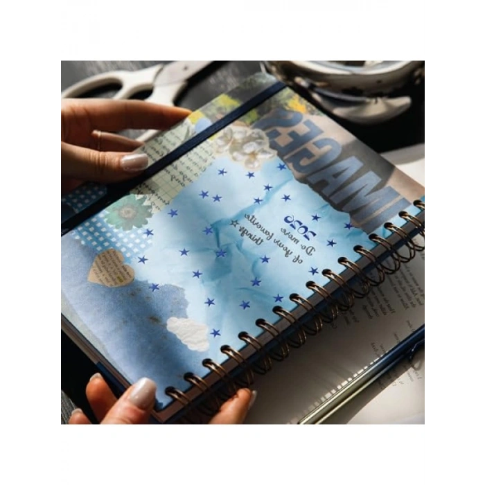 A5 Spiralli Haftalık Ajanda - 12 Aylık Kolaj Tasarımı