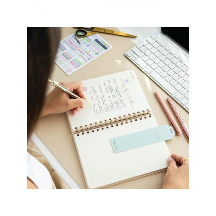 A5 Spiralli Sert Kapak Keten Kareli Not Defteri