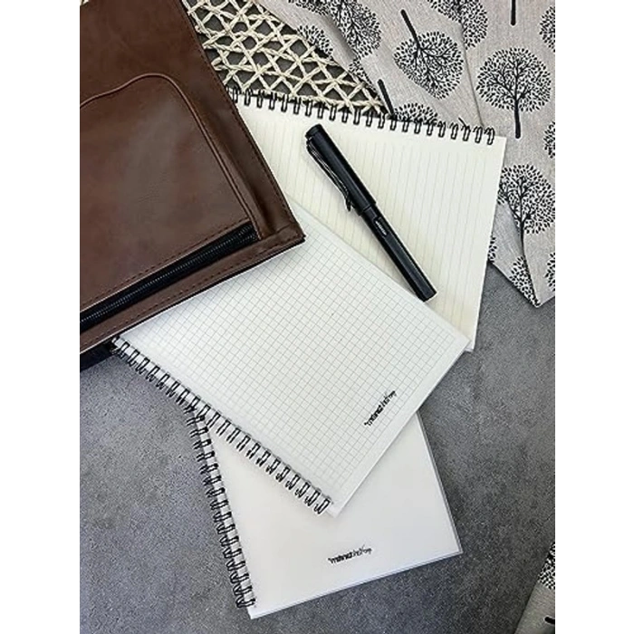 A5 Yırtılmaz Spiralli 60 Yapraklı Kareli Not Defteri