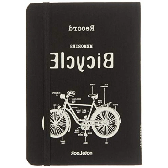 A6 Tekstil Kapak Çizgili Defter, Beyaz, 100 Yaprak