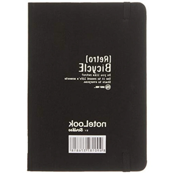 A6 Tekstil Kapak Çizgili Defter, Beyaz, 100 Yaprak