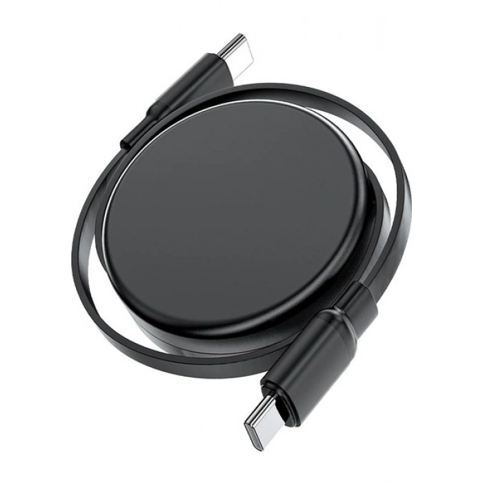 Acefast USB-C to USB-C Makaralı Kablo 60W Güç 0.8 Metre PPS 2.0 - Super Hızlı Şarj - Apple Uyumlu Type-C Şarj Data Kablosu - C13-03 (Acefast Türkiye Garantili)