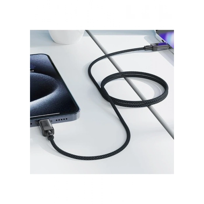 Acefast USB-C to USB-C PD60W Güç 1.2 Metre Kablo PPS 2.0 - Super Hızlı Şarj - Apple Uyumlu Type-C Şarj Data Kablosu - C12-03 (Acefast Türkiye Garantili)