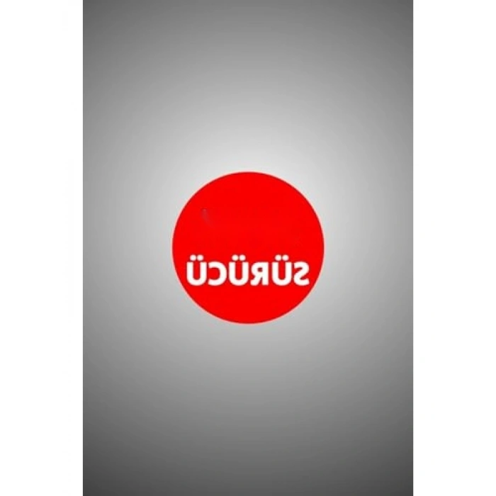 Acemi Sürücü Yazılı Kırmızı Sticker, 15x15 cm