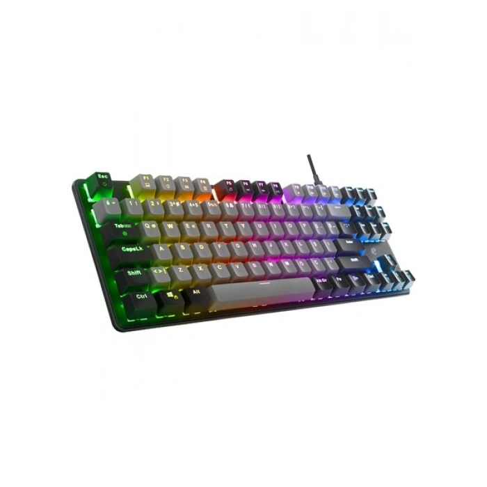 Acer eMachines EAK87 Gri/Siyah USB RGB Backlight RED SWITCH Mekanik Q 87 Tuşlu TKL Gaming Klavye