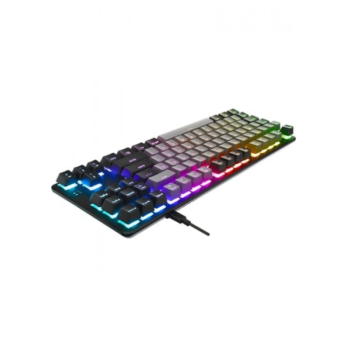 Acer eMachines EAK87 Gri/Siyah USB RGB Backlight RED SWITCH Mekanik Q 87 Tuşlu TKL Gaming Klavye