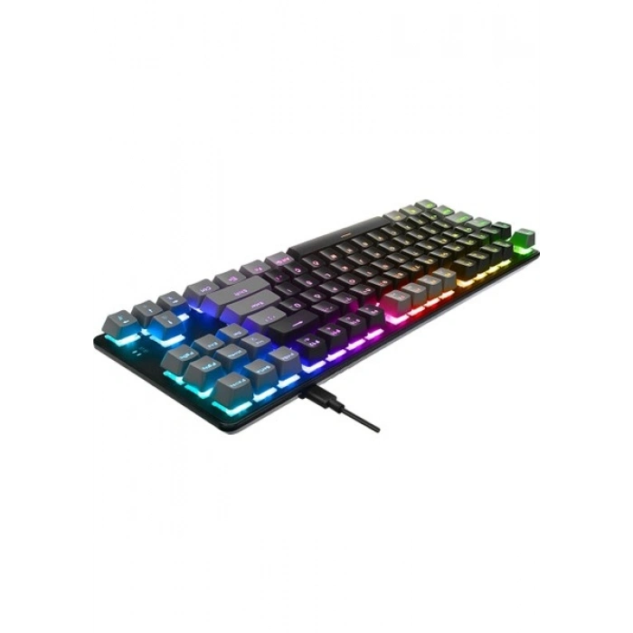 Acer Emachines, EAK87, Siyah/gri, USB Kablolu, Rgb Backlight, Red Switch, Mekanik, Türkçe Q, 87 Tuşlu, Gaming Klavye