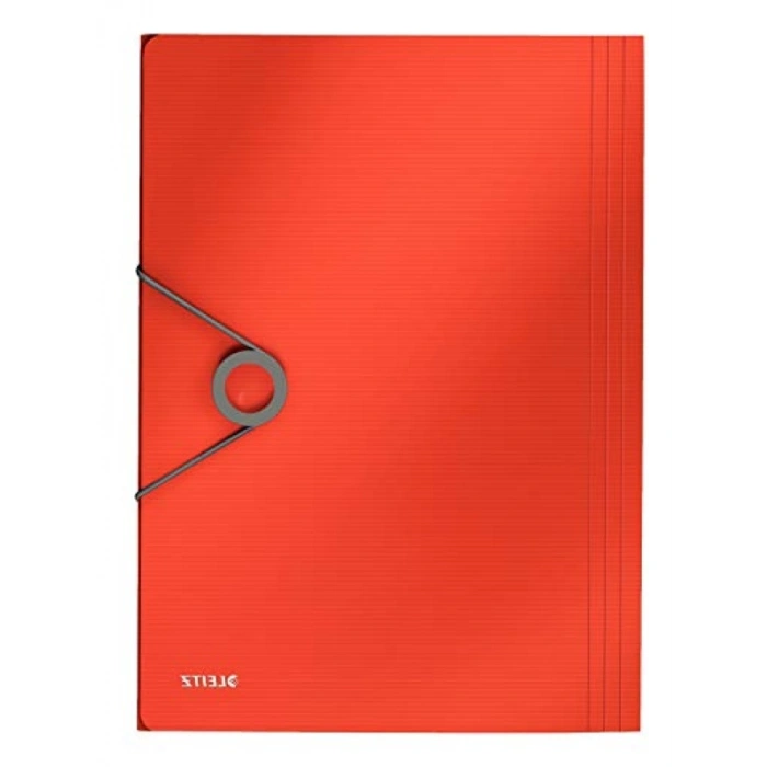 Açık Kırmızı 150 Sayfa Kapasiteli İnce Lastikli Dosya