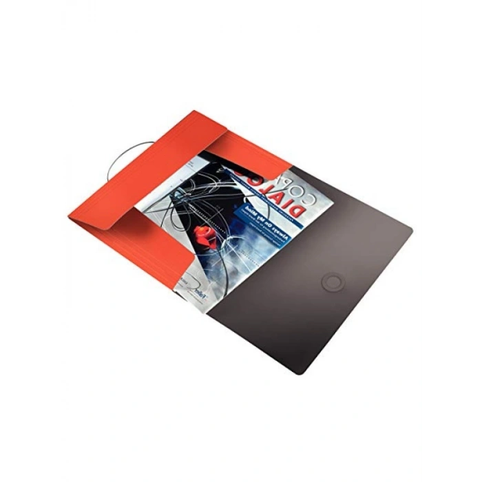 Açık Kırmızı 150 Sayfa Kapasiteli İnce Lastikli Dosya