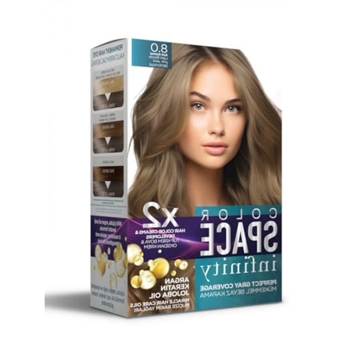 Açık Kumral Su Bazlı Saç Boyası 8.0