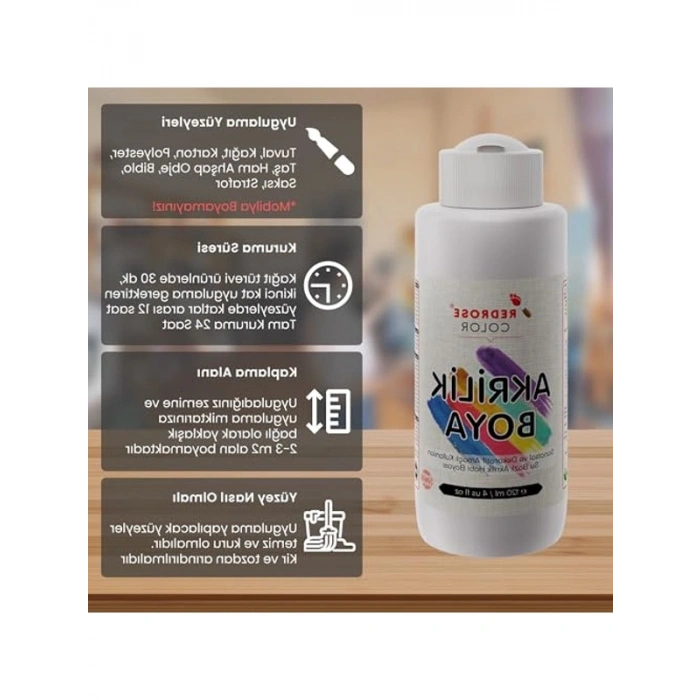 Açık Mavi Akrilik Boya, 120 ml Kapasite