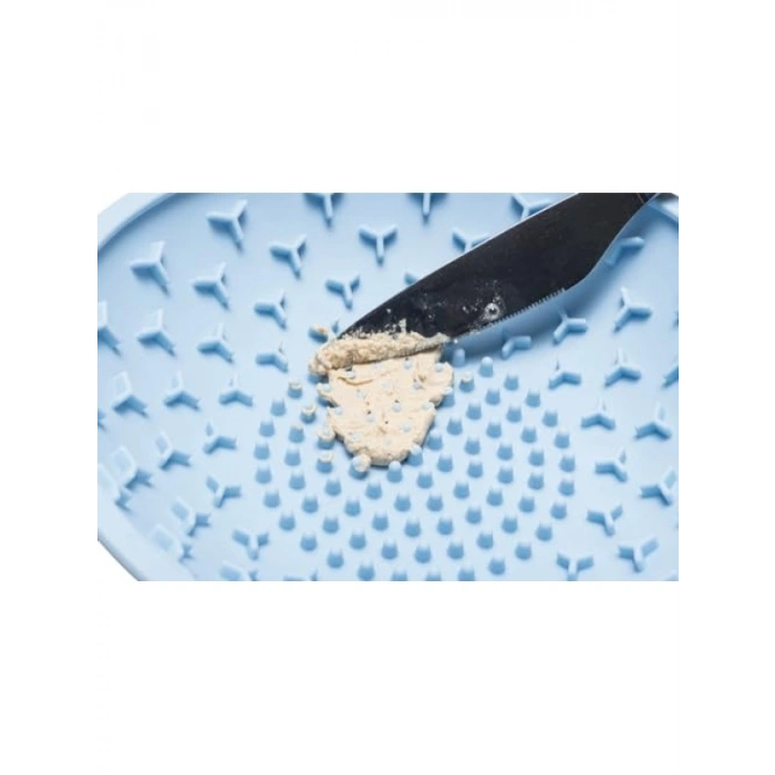 Açık Mavi Silikon Yavru Köpek Mama Yeme Oyuncağı, 19cm