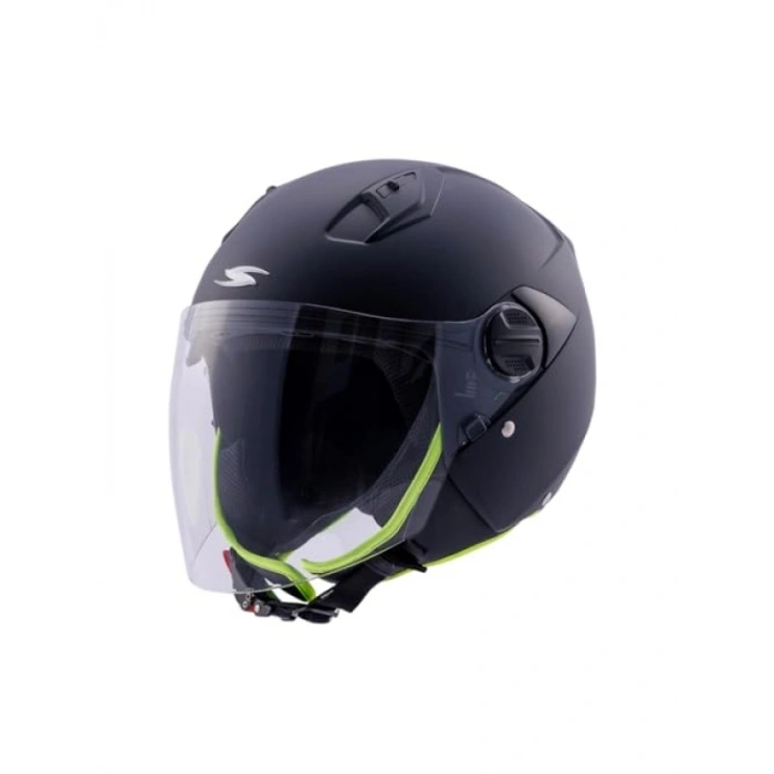 Açık Motosiklet Kaskı - Mat Siyah (Beden L)