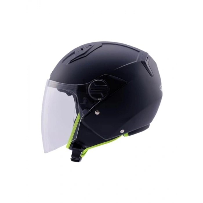 Açık Motosiklet Kaskı - Mat Siyah (Beden L)