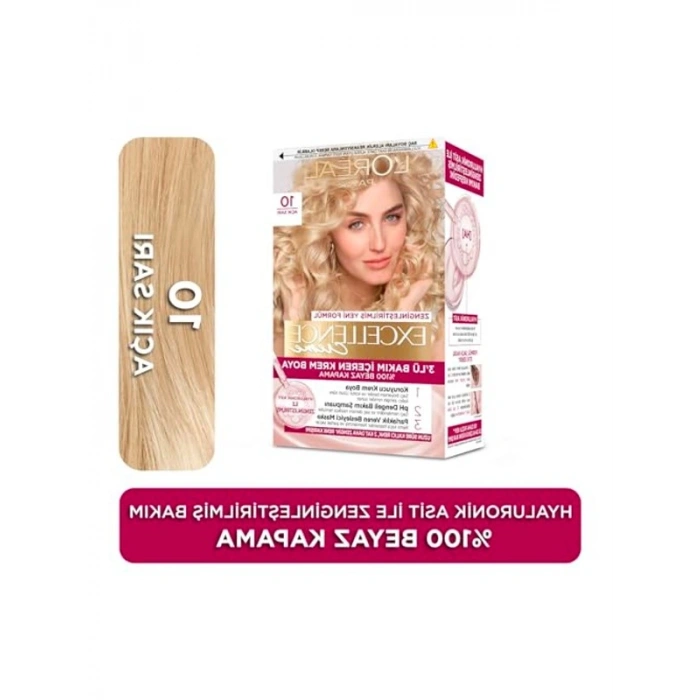 Açık Sarı Saç Boyası 10 Renk Seçeneği ile