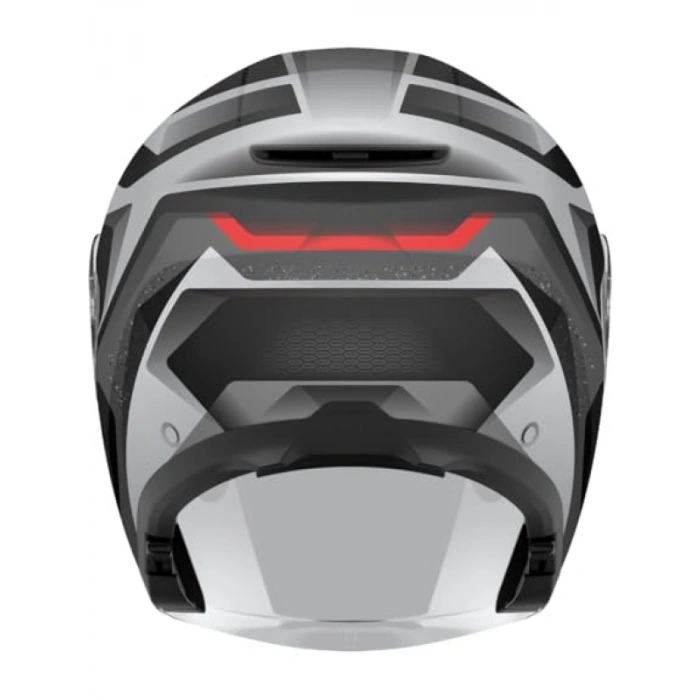 Açık Tip Motosiklet Kaskı - Mat Siyah-Gri, M Beden