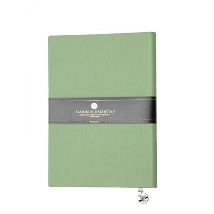 Açık Yeşil Esnek Kapaklı 14.8x21 cm Çizgili Defter