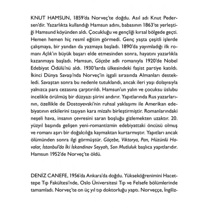 Açlık - Knut Hamsun Ciltsiz