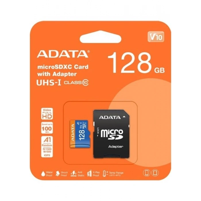Adata 128GB Premier microSDXC Card with Adapter UHS-I Class10 V10 Hafıza Kartı