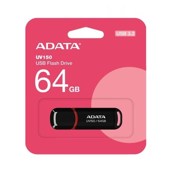 Adata UV150-64GB USB3.2 Gen1 Black Flash Bellek
