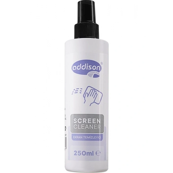 Addison 300871 Ekran Temizleyici Sprey 250ML + Mikrofiber Bez