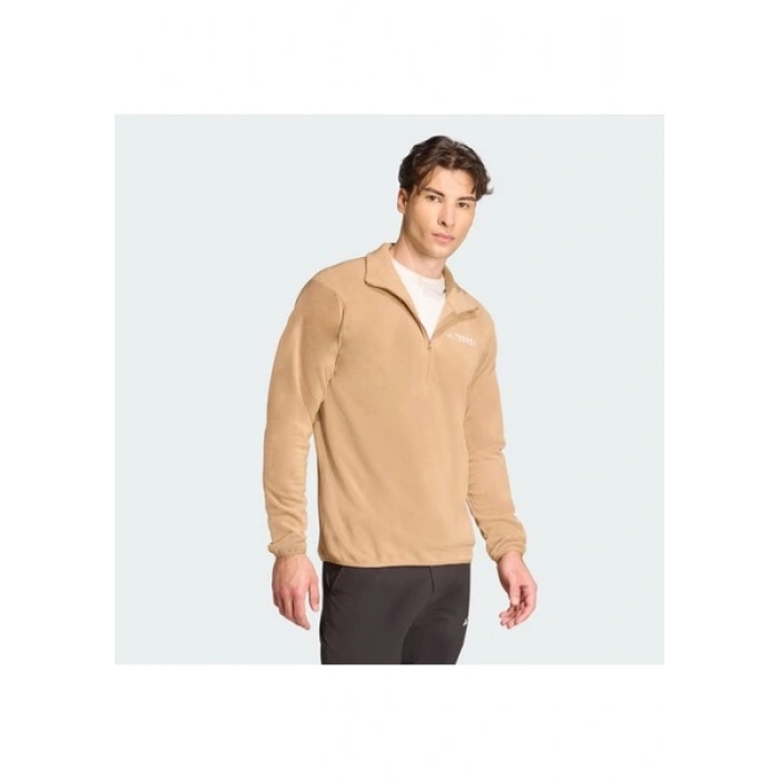 adidas Multi Essentials Erkek Bej Dik Yaka Sweatshirt