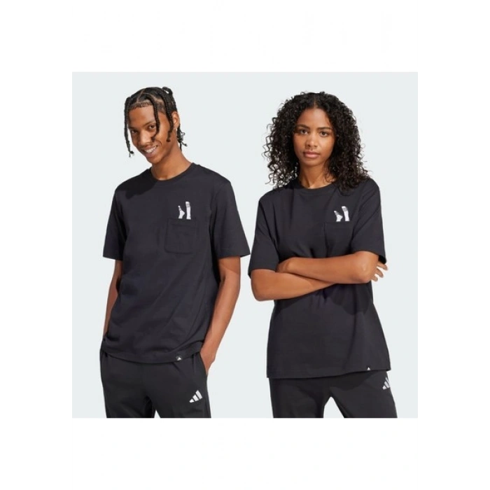 Adidas Sportswear JC5283 Lounge Slides Graphic Pocket Tee