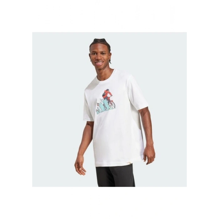 Adidas Sportswear JM6496 Doodle Hunt Bike Graphic Tee