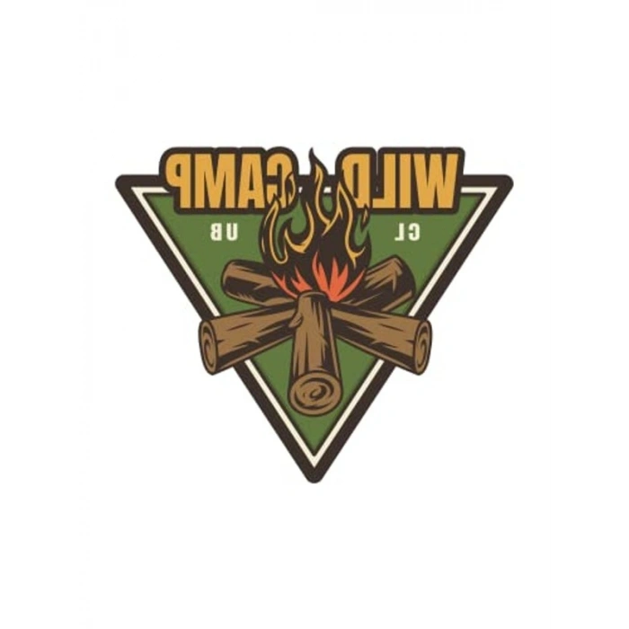 Adventure Camping Kamp Off Road Sticker Ateş Fire Off Road 10 x 8,5 cm