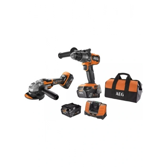 AEG JP18A2-502B Akülü Kombo 2Li Set 18V (BSB18C3BL + BEWS18-125BLX)