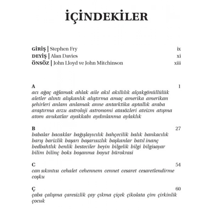 Afili Lügat - Bir Aforizma Kitabı - John Lloyd - John Mitchinson
