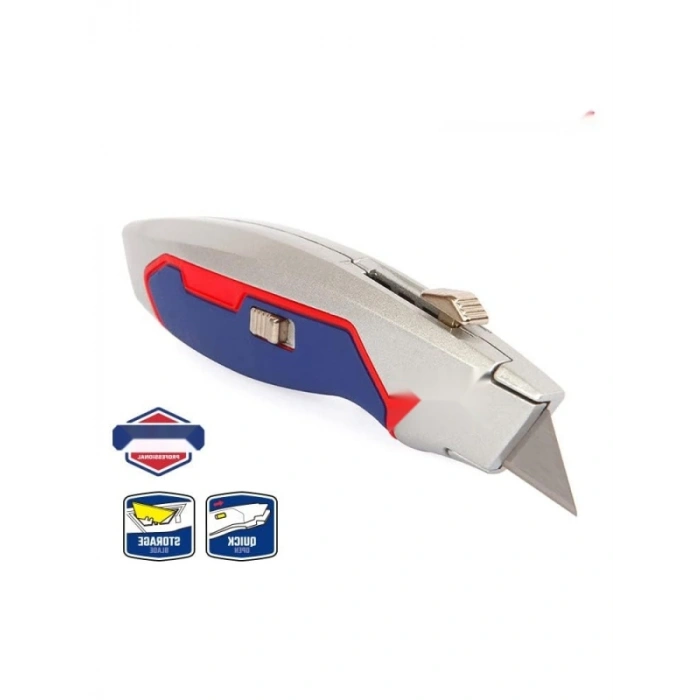 Ağır Hizmet Alüminyum Gövde Maket Bıçağı - 3 Yedek Bıçak ile