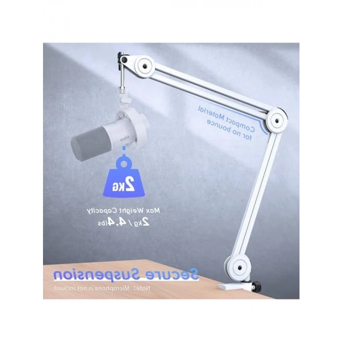 Ağır hizmet metal mikrofon standı, ayarlanabilir bom kol ile