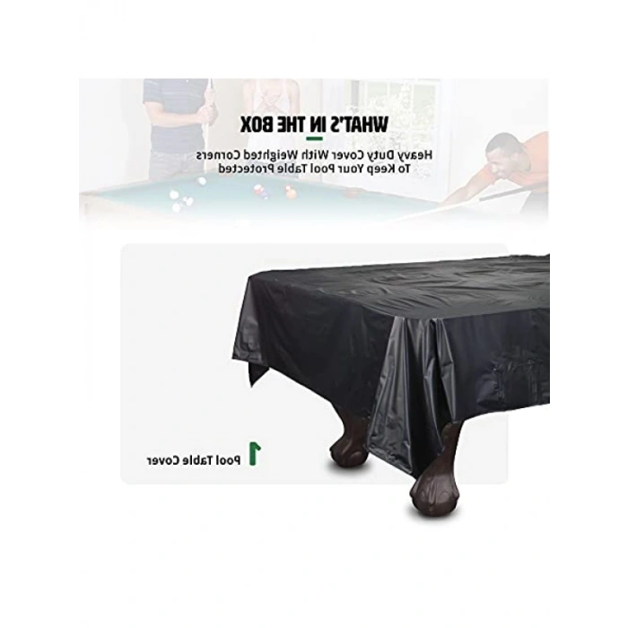 Ağır Hizmet Tipi Vinil Bilardo Masa Örtüsü - Siyah