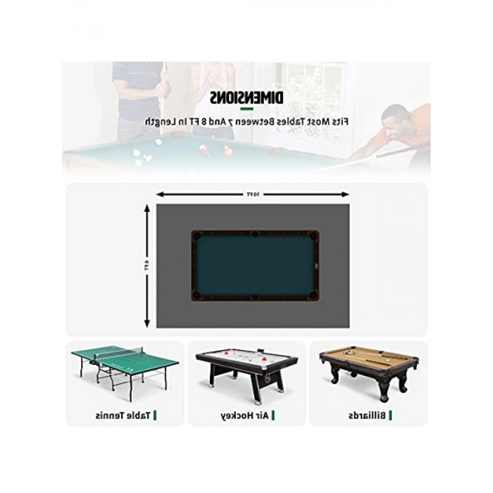 Ağır Hizmet Tipi Vinil Bilardo Masa Örtüsü - Siyah