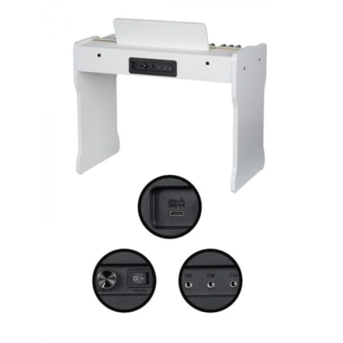 Ahşap 37 Tuşlu Pilli Çocuk Piyanosu