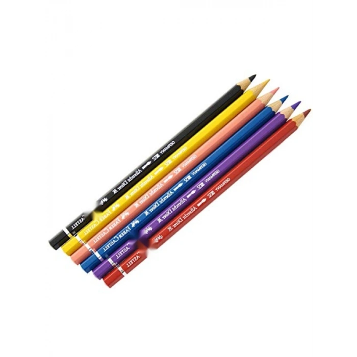 Ahşap Aquarell Boya Kalemi - Kırmızı