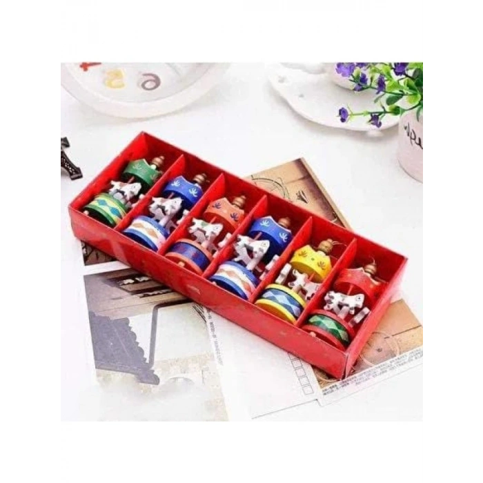 Ahşap Atlı Karınca Süsler - Mini Noel ve Yılbaşı Dekorasyonu