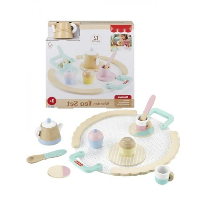 Ahşap Çay Seti - 12 Parça Eğlenceli Oyun Seti
