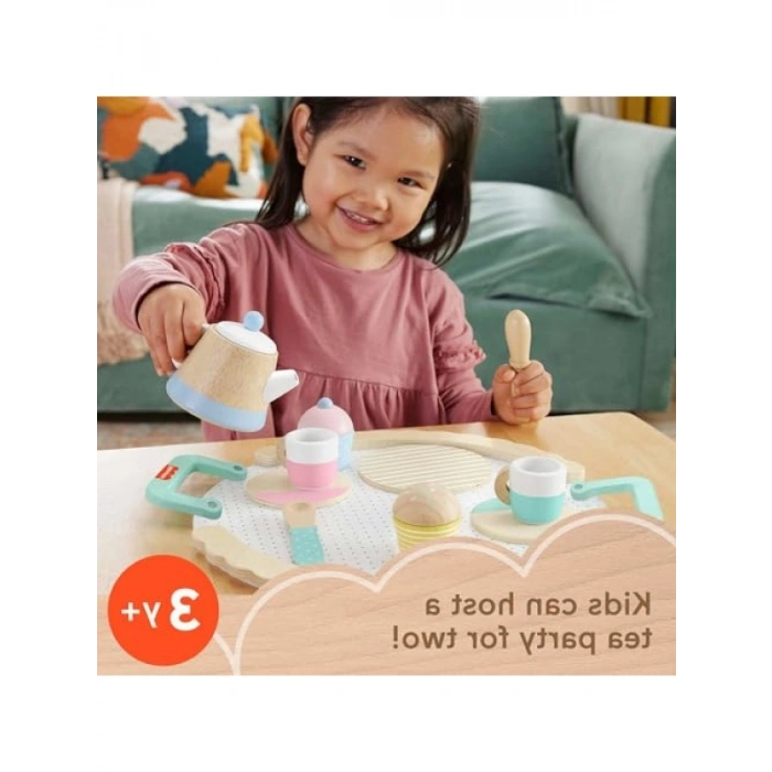 Ahşap Çay Seti - 12 Parça Eğlenceli Oyun Seti