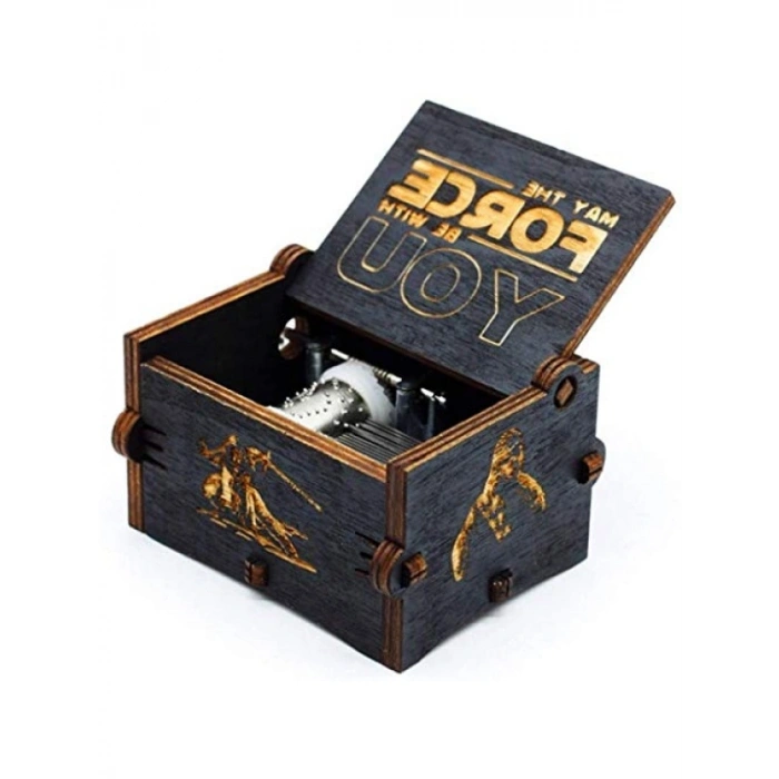 Ahşap Çevirmeli Müzik Kutusu - Eğlenceli ve Sanatsal