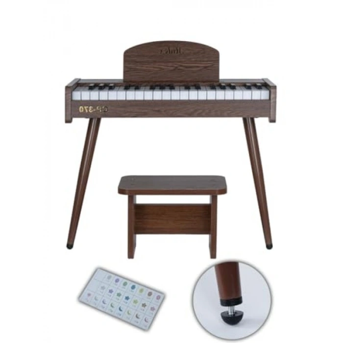 Ahşap Çocuk Piyanosu - 37 Tuşlu Gerçek Tuşlar